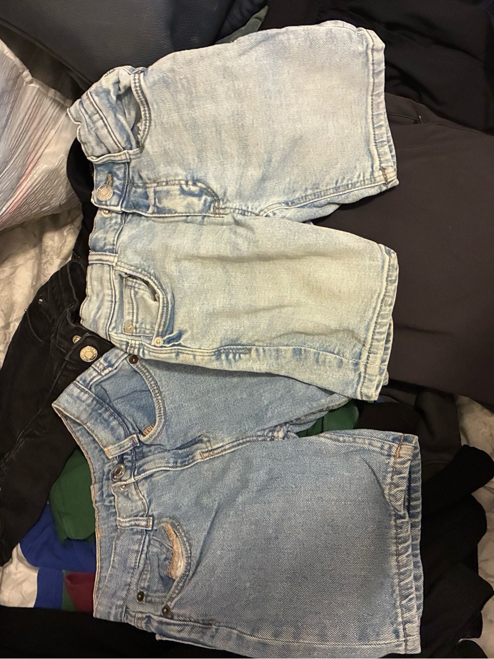 2 Zara Light Blue Denim Shorts